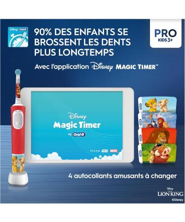 Oral-B Pro Junior The Lion King Electric Toothbrush For Children 3 Years And Above Soft Cleaning Mode Disney Magic Timer 1 - Buy Online on GoSupps.com