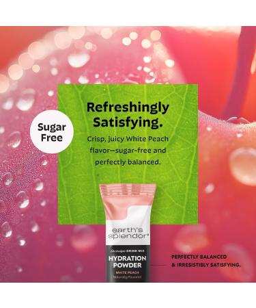 Earth's Splendor Electrolytes Powder Packets Sugar Free White Peach Hydration Sticks with Essential Vitamins for Energy & Sports Performance Travel-Friendly Single-Serve Packets for Daily Use 10 Pack - Buy Online on GoSupps.com