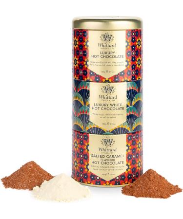 Whittard of Chelsea | Hot Chocolate Stacking Tin |Gift Set For Men & Women| Milk Chocolate White Chocolate and Salted Caramel Chocolate (3 x 100g) Milk Chocolate 100 g (Pack of 3) - Buy Online on GoSupps.com