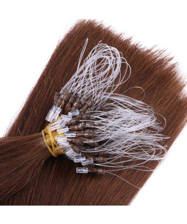 High-Quality Micro Ring Hair Extensions #4 Chocolate Brown - 50cm 150 Strands 100% Remy Real Hair - Easy Application by Professionals - Buy Online on GoSupps.com