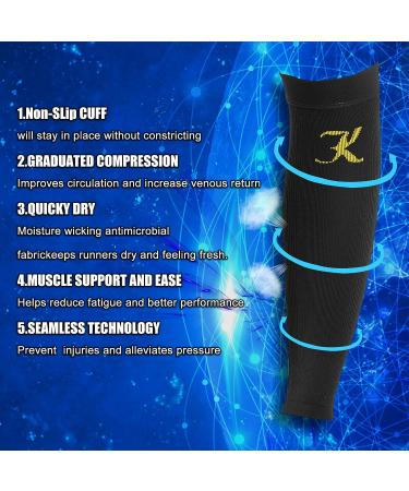 KEKING Calf Compression Sleeves 20-30mmHg for Men & Women - 1 Pair, L/XL Size - Shin Splint, Calf Pain Relief, Varicose Veins - 2 Pack for Running, Nursing, Travel - Buy Online on GoSupps.com