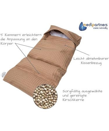 Buy Medi Partners Cherry Core Pillow 60x20cm - Eco-Friendly 100% Cotton Waffle 5 Chambers for Cold & Warm Therapy Large Beige Pillow - Buy Online on GoSupps.com