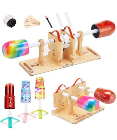 Double 2 Cup Turner Spineer for Crafts Epoxy Resin 2 Tumbler Spinner Machine Kit DIY Glitter Epoxy Tumblers Double-Cup Turner