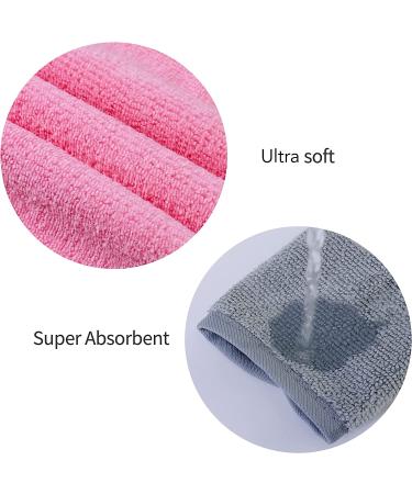 ProHomTex Makeup Removal Cloth Set of 6 - Hypoallergenic, Reusable & Ultra Soft - Grey & Pink - 8x8 inches - For All Skin Types - Buy Online on GoSupps.com