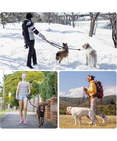 Runway Double Dog Leash 3m Adjustable | Dual Clip Leash for Small & Large Dogs | Durable Black Long Line - Buy Online on GoSupps.com