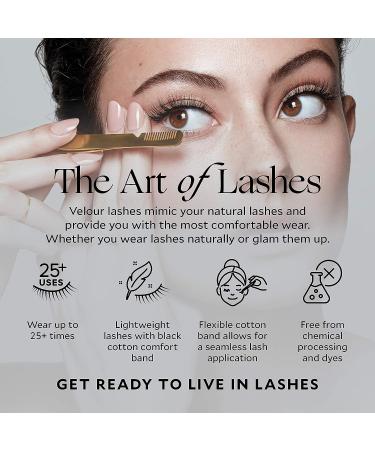 Velour Vegan Luxe Eyelashes - Lightweight and Reusable Natural False Lashes | Handmade Fake Lash Extensions - 100% Vegan Mink | Soft, Comfortable, and Suitable for All Eye Shapes - Buy Online on GoSupps.com