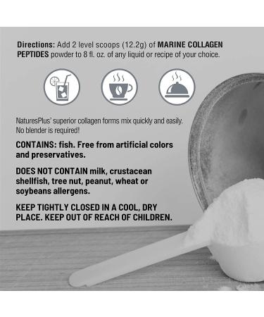 Buy Nature's Plus Marine Collagen Peptides 0.53 lb (244 g) - Premium Hydrolyzed Protein for Skin and Joint Health - Buy Online on GoSupps.com