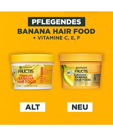 Garnier Fructis Nourishing Bananas Leave-In Treatment | 3 in 1 Hair Food for Dry Hair | Silicone-Free 400ml - Buy Online on GoSupps.com