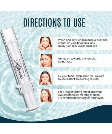 DERMAXGEN Puffy Eye Treatment - Instant Anti-Aging Eye Cream for Under-Eye Bags, Wrinkles, Dark Circles - 8ml - Buy Online on GoSupps.com