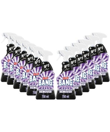 Cillit Bang Black Mould Remover Spray I Removes Mould Mildew & Dirt I Size: 750ml (Pack of 12) 750 ml (Pack of 1)