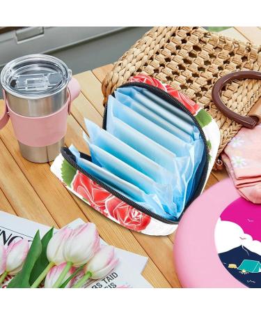 Shop Women's Binding-Up Bags - Roses Pattern Tampon Storage with Zip Pockets | Multi-Purpose Menstrual Bags - Buy Online on GoSupps.com
