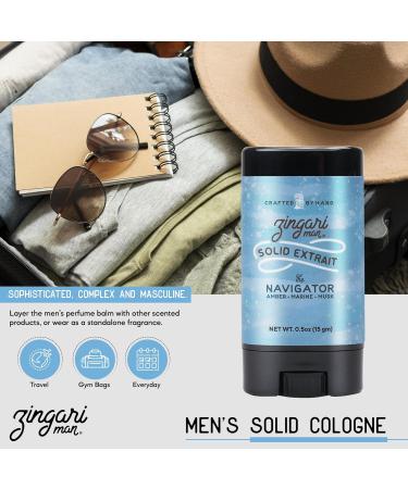 Zingari Man The Navigator Solid Extrait Solid Cologne for Men Concentrated Solid Perfume Balm Amber Marine Musk and Berry Scent Ideal Men s Travel Cologne 0.5 oz Amber Marine and Musk - Buy Online on GoSupps.com