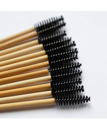 MIKVAR Bamboo Mascara Spoolies - 25 Eco-Friendly Brushes for Eyebrow and Eyelash Makeup Application - Buy Online on GoSupps.com