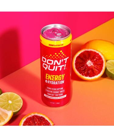 Buy Don t Quit Clean Sports Energy Drink - 150mg Natural Caffeine Coconut Water & Electrolytes - Performance Punch 12 Pack - Boost Hydration & Focus - Buy Online on GoSupps.com