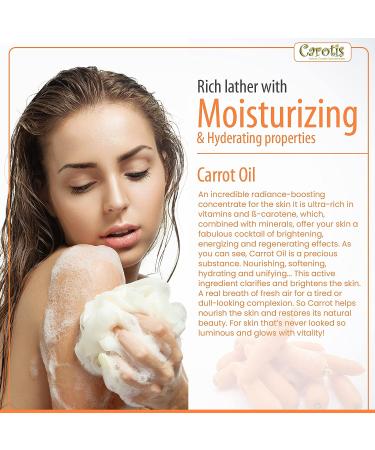 Carotis Beauty Soap 80g - Refreshing Skin Cleanser with Carrot Oil, Glycerin, Beta Carotene, Vitamin A, and Olive Oil - Buy Online on GoSupps.com