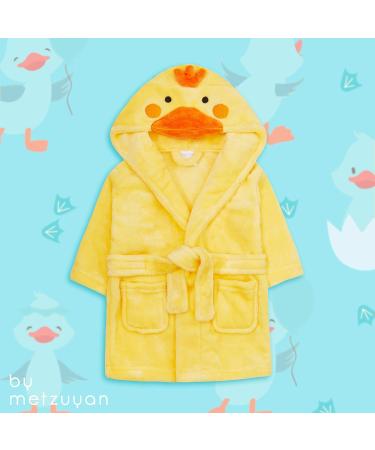 Metzuyan Baby 18-24 Months Duck Dressing Gown - Plush Fleece Animal Robe - Buy Online on GoSupps.com