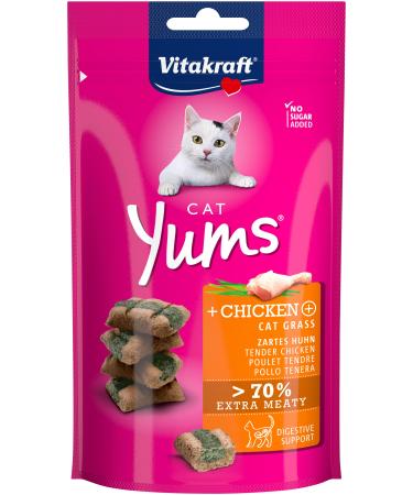 Vitakraft cat snacks Cat Yums Chicken and cat grass 1x 40g Chicken & cat grass 40 g (1 pack) - Buy Online on GoSupps.com