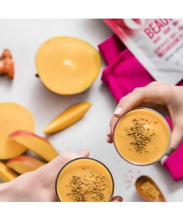 Om Mushroom Beauty Blend Powder - Superfood Supplement for Hair, Skin & Nails | 3.5 oz | Chaga, Cordyceps, Maitake - Buy Online on GoSupps.com