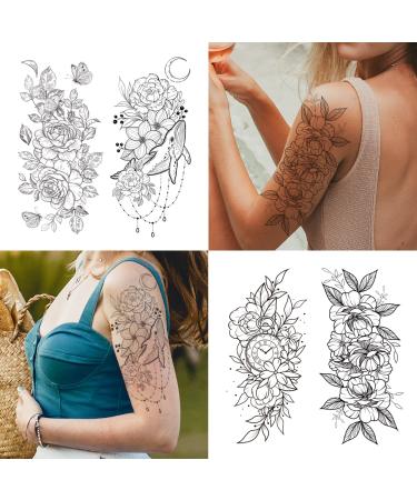 Celaza Temporary Tattoos for Women - 275 Styles of Long-Lasting Fake Tattoo Stickers - Sexy Black Henna Tatuajes Temporales - 61 Sheets - Buy Online on GoSupps.com