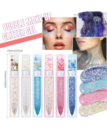  ARCHIDATE Glitter body gel festival accessories makeup gel glue-free direct application safe and healthy formula essential for festivals stage makeup and face painting - Buy Online on GoSupps.com