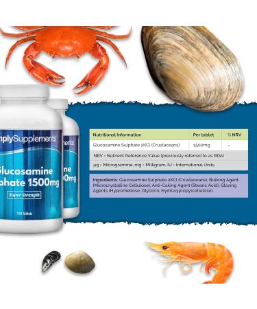Glucosamine Sulphate 1500mg Tablets | 360 Total Up to 1 Year Supply | Manufactured in The UK - Buy Online on GoSupps.com