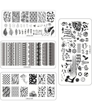 BUDOCI Nail Stamping Kit - 12Pcs Template Set with 2 Stamper, 2 Scraper, Storage Bag - 17 Piece Nail Plates Stamping Templates Organizer - Buy Online on GoSupps.com