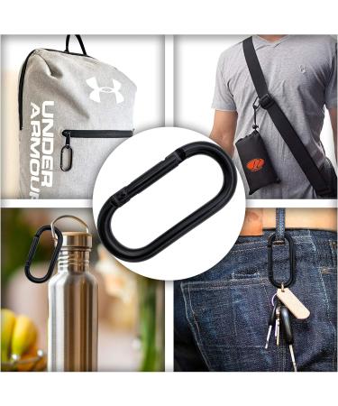Holesto 3 Set Mini Oval Karabiner - Black Key Organizer & Karabiner Haken - Compact 50x25 mm Carabiner Set for Keyrings - Buy Online on GoSupps.com