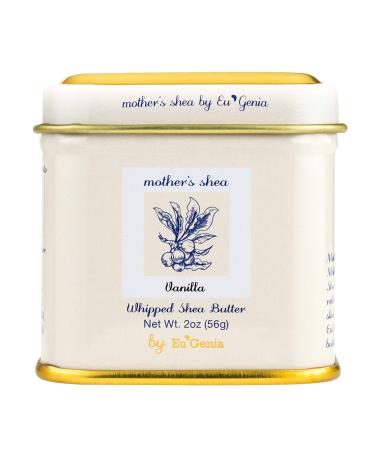 Mother's Shea Whipped Shea Butter (Vanilla  2 Oz Tins - Set of 3) 100% Pure Raw Unrefined African Shea - Organic  Sustainably-Sourced Ingredients - Natural Skin & Hair Care Vanilla 2 oz Set
