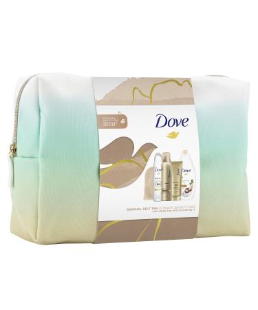 Dove Gradual Self-Tan with tan applicator mitt Ultimate Beauty Bag Gift Set perfect gifts for her 4 piece