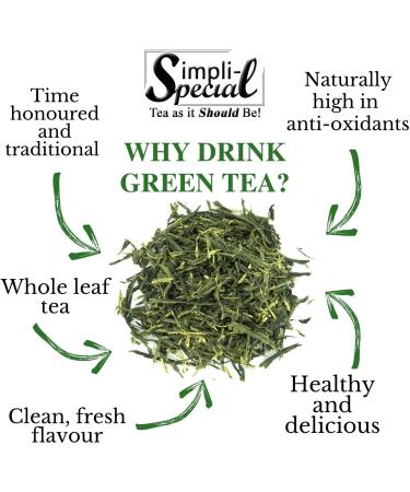 Simpli-Special Plum Kombucha Sencha Green Loose Leaf Tea 500g | Hunan Province Green Tea with Kombucha | Refreshing Sweet Fruity Flavour | Great Hot or Iced - Buy Online on GoSupps.com