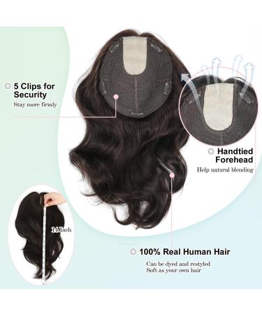 Hair Toppers for Women Real Human Hair 8.5 * 8inch Skin Scalp Remy Human Hair Toppers for Women Human Hair Toppers Hair Toppers for Women with Thinning Hair 14inch(Dark Brown) 2# 14inch - Buy Online on GoSupps.com