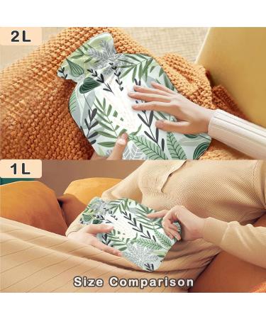 NAANLE Hawaii Leaves Heat Bottle - 1L Transparent Hot Water Bottle for Bed & Hand Warmth | Pain Relief & Cold Therapy - Buy Online on GoSupps.com