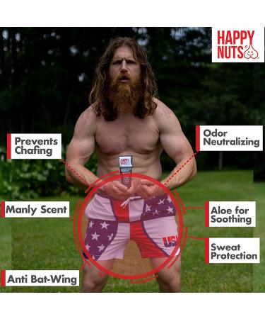 Happy Nuts Men's Comfort Cream Ball Deodorant | Anti-Chafing Sweat Defense & Odor Control - Buy Online on GoSupps.com