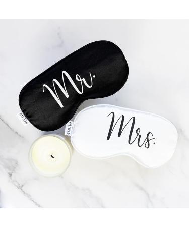 Ethisa Mr and Mrs Sleep Mask - Wedding Reception Blindfold Games - Bride and Groom Eye Mask Set - Honeymoon Just Married Gift - Buy Online on GoSupps.com