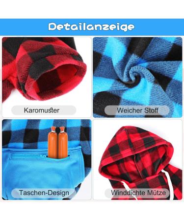 Buy Sbayool Fashionable Hooded Sweatshirts for Dogs | Stylish Red & Blue Hoodies for Large & Medium French Bulldogs - 2 Piece Set with Zip Pocket - Buy Online on GoSupps.com
