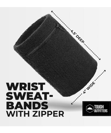Wrist Wallet with Zipper - Sweat Wristband for Men & Women - Running Wrist Pouch - Buy Online on GoSupps.com