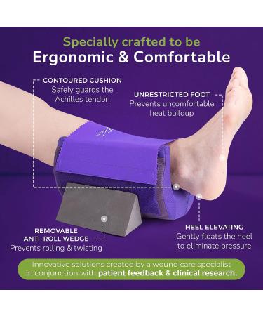 Ulcer Solutions Heel Keeper | Pressure Sore Heel Protectors | Lightweight, Breathable Lifts for Comfort and Mobility | Standard Size 7-10.5 inches (18-27cm) - Buy Online on GoSupps.com