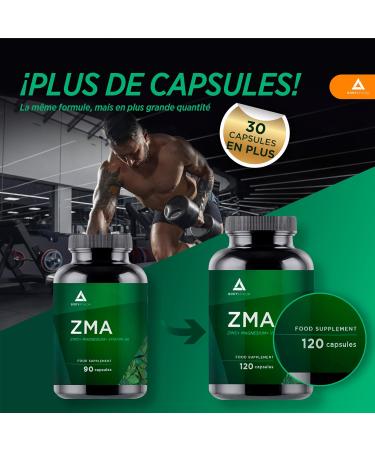 Bodyathlon - ZMA 120 capsules- Zinc Magnesium Vitamin B6 Sports supplement- Muscle recovery- Prevents fatigue- Immune system - Buy Online on GoSupps.com