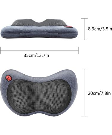Comfier Shiatsu Neck Massage Device - Heated 3D Rotating Massage Pillow for Neck Shoulder & Back - Ideal Gift for Men Women Mom & Dad - Buy Online on GoSupps.com