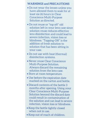 Cruelty-Free Multi-Purpose Contact Lens Solution - Travel Size 3 Fl Oz Mild Cleansing & Conditioning Solution for Contact Lenses by Clear Conscience - Buy Online on GoSupps.com
