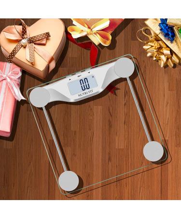 NUTRI FIT Digital Bathroom Scale with BMI, Large Backlight Display - 400 lbs Capacity - Buy Online on GoSupps.com
