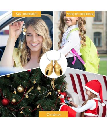 Handmade Peanut-Shaped Pet Tracker Bell - Vintage Metal Cat & Dog Collar Accessories with 4 Pendants | International Shipping Available - Buy Online on GoSupps.com