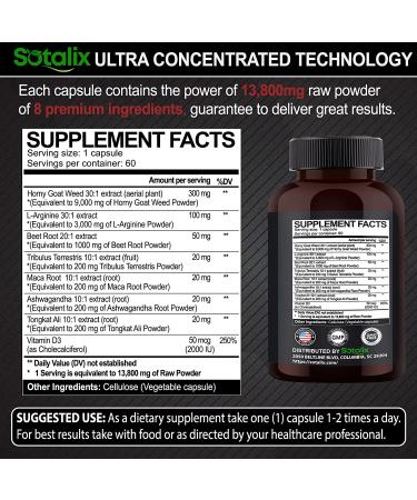 Ultimate Muscle Builder Supplement 13800mg - L-Arginine, Beet Root, Tribulus - Energy Stamina Strength Support - 60-Day Supply - 60 Count - Buy Online on GoSupps.com