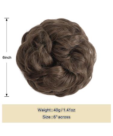 Shop Sofeiyan Hair Part Tendrils & Updos - Wavy Messy Chignon Hair Extensions for Women in Medium Brown & Light Chestnut Brown (40g) - Buy Online on GoSupps.com