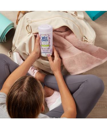 Wet Ones Antibacterial Hand Wipes Lavender - 40 ct Canister | Moisturizing Antibacterial Wipes - Buy Online on GoSupps.com