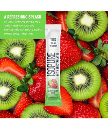Isopure Clear Protein Stick Pack Strawberry Kiwi 20 Count (Pack of 1) Clear Protein Stick Packs Strawberry Kiwi 1.25 Pound (Pack of 1) - Buy Online on GoSupps.com