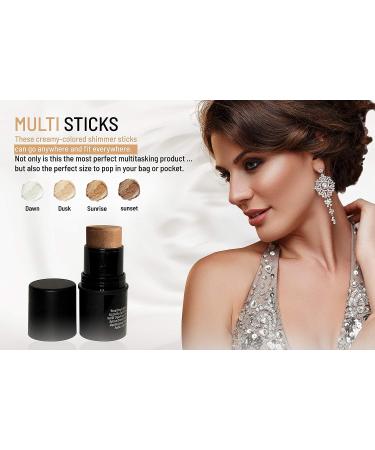Mom's Secret Natural Organic Multi Cream Sticks Highlighter and Bronzer - Vegan, Gluten-Free, Cruelty-Free - Made in USA (Sunset) 0.18 oz - Buy Online on GoSupps.com