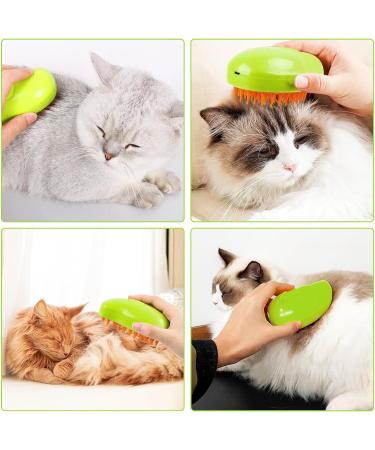 Steamy Cat Brush - 3 in 1 Cat Steamer Brush Cat Spray Massage Comb Multifunctional Dog Steamer Brush Cat Grooming Brush Pet Hair Removal Comb for Cat (Green) - Buy Online on GoSupps.com