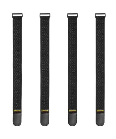 Trilancer Elastic Cinch Straps with Anti-Slip Strips, 24 "x 2" (4 Pack) Multipurpose Hook and Loop Bundling Straps for Hose, Cords, Bike, Luggage, Camping, Yoga Mats - Buy Online on GoSupps.com