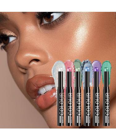 Creamy Eyeshadow Stick Highlighter Eyeshadow Set of 6 Durable and Waterproof for Travel Birthday Daily Use Cosmetics Women and Girls - Buy Online on GoSupps.com